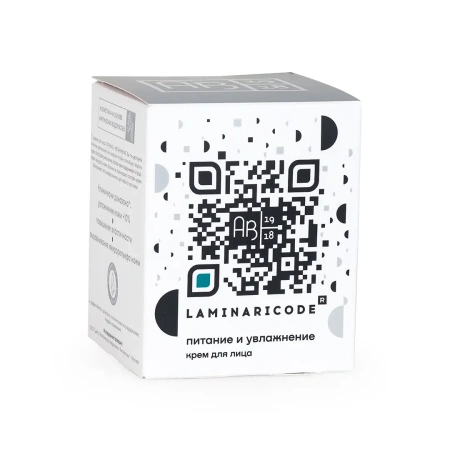 Лицевая сторона коробочки LAMINARICODE питание и увлажнение